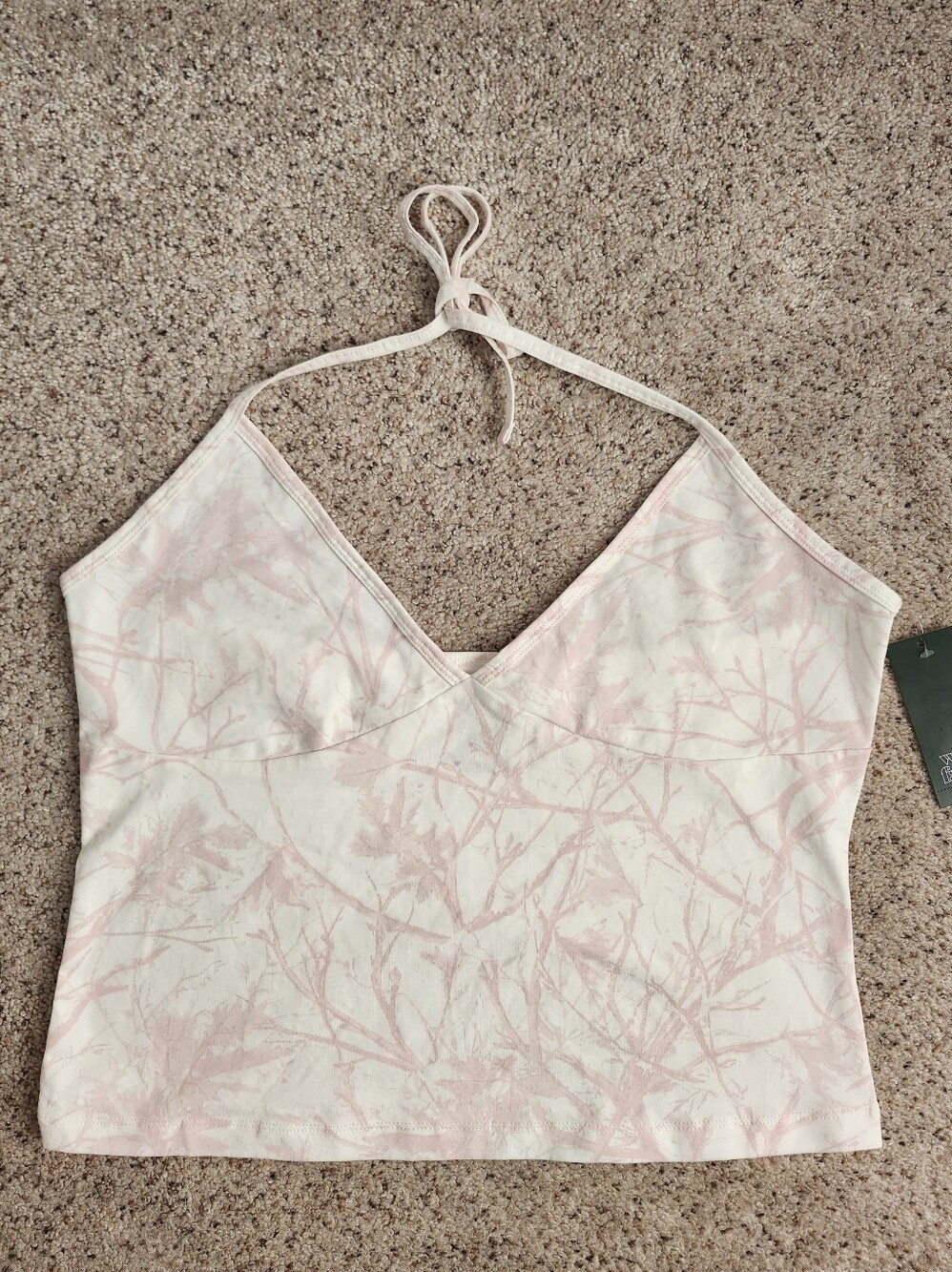 Pink & White Camo Halter Top